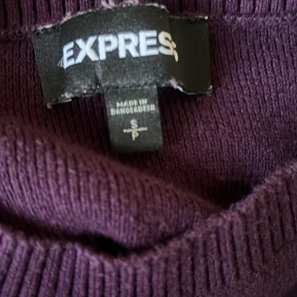 Express Purple Sweater sz S - Picture 3 of 3
